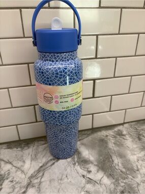 Blue Mosaic Insulated Bottle - 33 oz